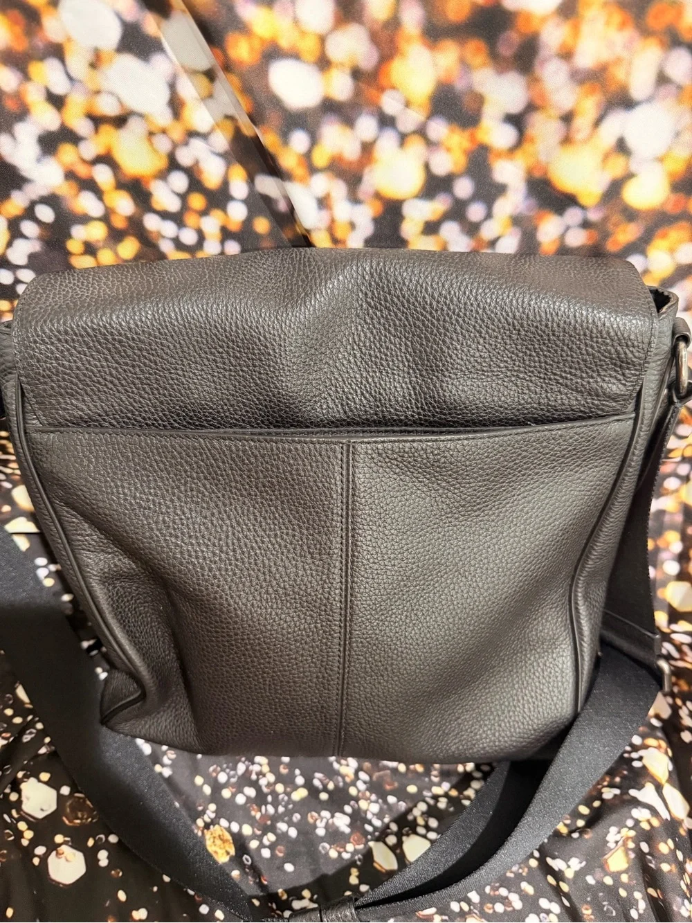 Coach Black Pebbled Leather Men's Messenger Bag
